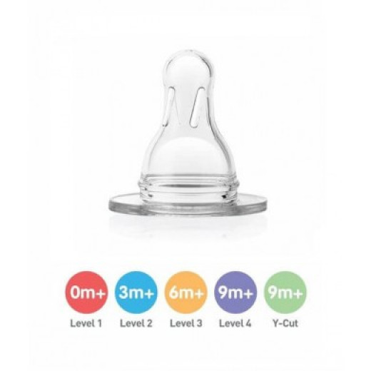 Dr. Brown's Level 2 Silicone Wide-Neck "Options" Nipple - 2 Pack