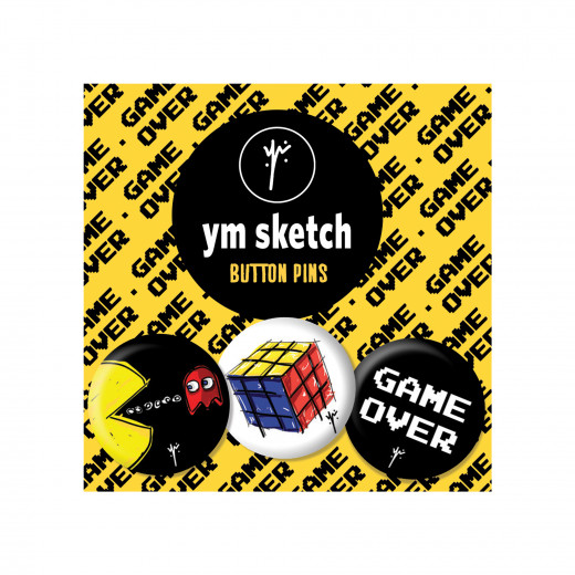 3 Ymsketch Button Pin - 11