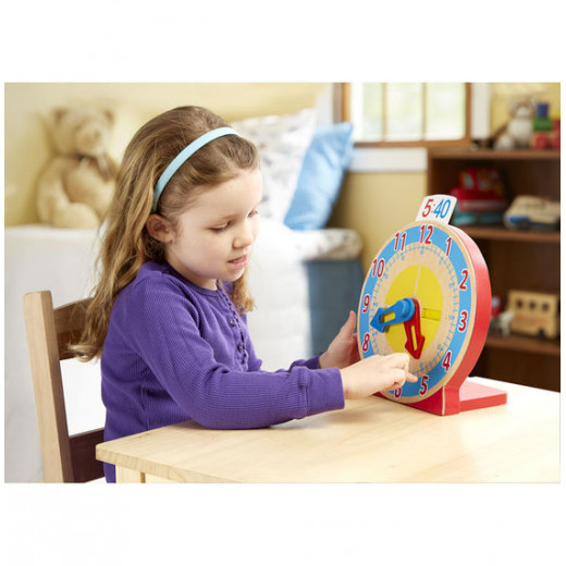 Melissa & Doug Turn & Tell Wooden Clock