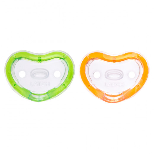 Munchkin Latch Pacifier 0+ - 2 Pack Green/Orange