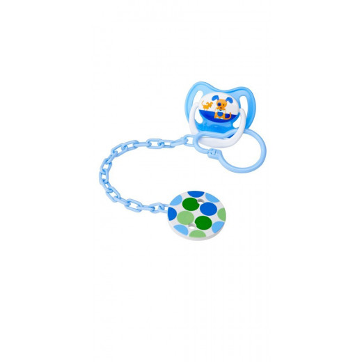 Dr. Brown's Pacifier Teether/Clip - All Plastic - Blue