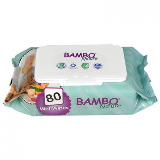 3x Bambo Nature Size 3 (5-9Kg), 33 Count + 2x Bambo Nature Wet Wipes 80 count