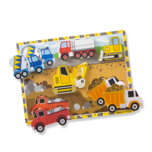 Melissa & Doug Construction Chunky Puzzle - 6 Pieces