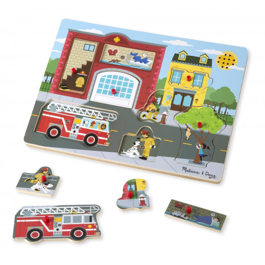 Melissa & Doug Around the Fire Station Sound Puzzle