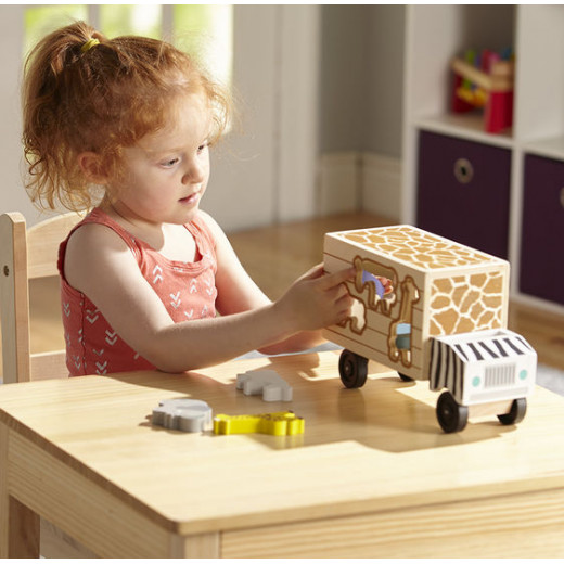 Melissa & Doug Animal Rescue Shape-Sorting Truck