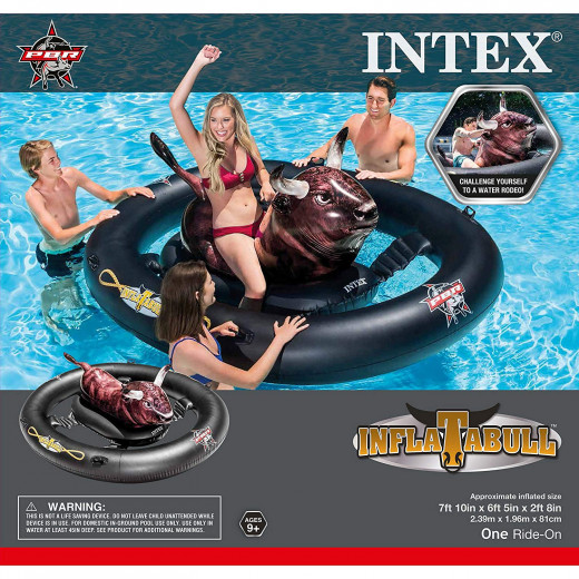 Intex - Inflatabull, Ages 9+ , 2.39 m x 1.96 m x 81 cm