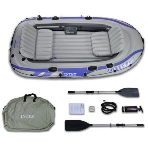 Intex - Excursiont TM 4 Boat Sets (With 54 Aluminum Oars, 68614), (315 cm x 165 cm x 43 cm)