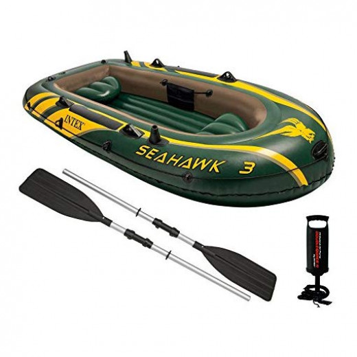 Intex Sea Hawk TM 3 Boat Sets (With 48" Aluminum oars, 68614) , 290 cm x 135 cm x 42.5 cm