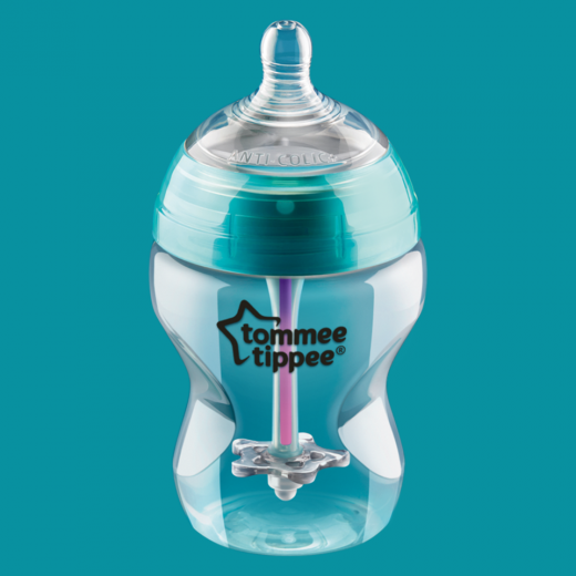 Tommee Tippee Advanced Anti-Colic Bottle X1, 260 ml with Heat Sensing Tube