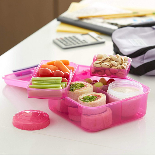 Sistema Bento Cube Colored Lunch Box, 1.25L - Pink