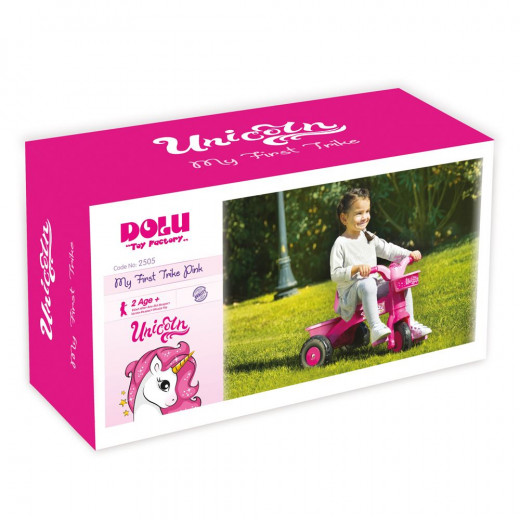 Dolu Unicorn My First Trike, with Parent Handle