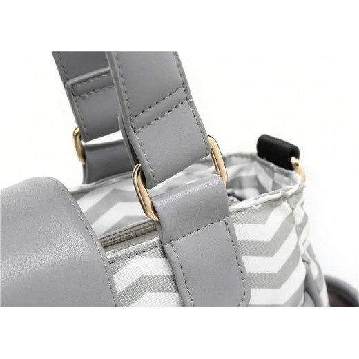 Colorland Travel Changing Tote Bag with Built, Chevron Grey