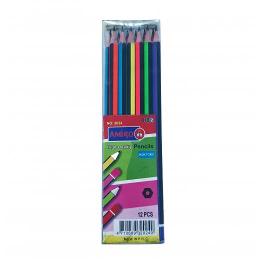 Amigo High Quality Pencils, 12 Pieces