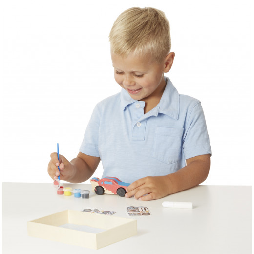 Melissa & Doug Wooden Craft Kit Race Car