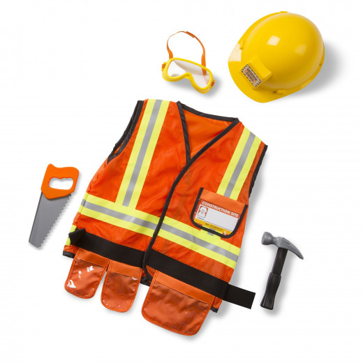 Melissa & Doug Construction Worker Role Play Costume Set, 3-6 years