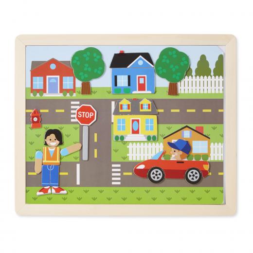 Melissa & Doug Wooden Magnetic Matching Picture Game