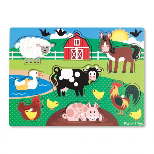 Melissa & Doug Farm Peg Puzzle Set