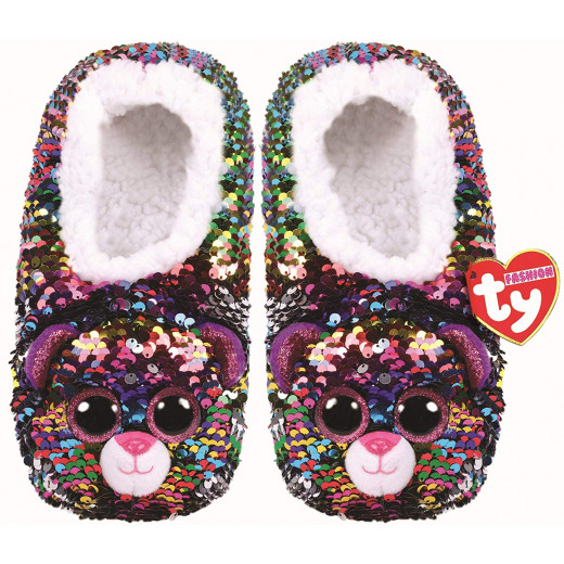 Stuffems Toy Shop Ty Flippable Fashion Slipper Socks - Dotty - Size Large (4-6)