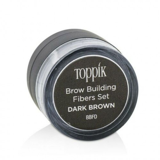 Toppik Brow Building Fiber Set, Dark Brown, 1 Each