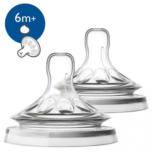 Philips Avent Natural Nipple for Thick Feed 2 pcs, +4m