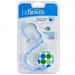 Dr. Brown's Pacifier Teether/Clip - All Plastic - Blue