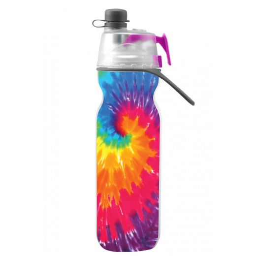O2cool Elite Mist ‘n Sip® Sport Water Bottle ,Tie Dye Purple, 590 Ml
