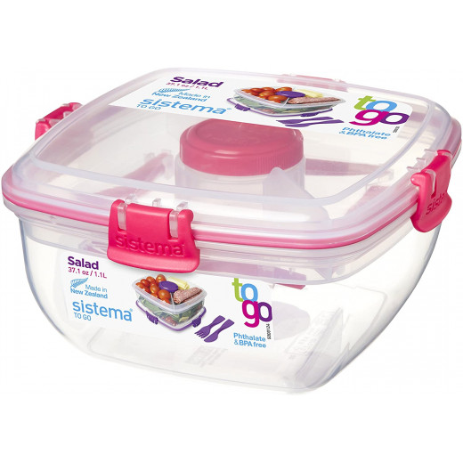 Sistema Salad To Go 1.1L, Pink