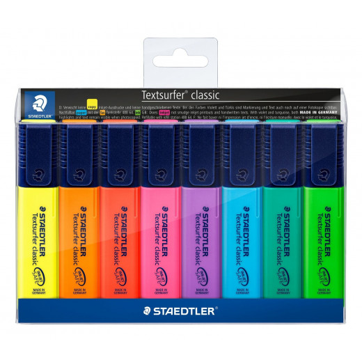 Staedtler Textsurfer Classic Highlighter - Assorted Colours (Wallet of 8)