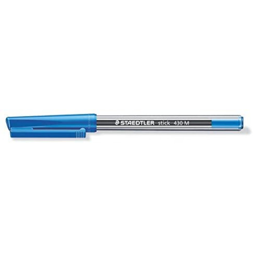 Staedtler Stick 430 - Ballpoint Pen, Blue Color, Pack of 6