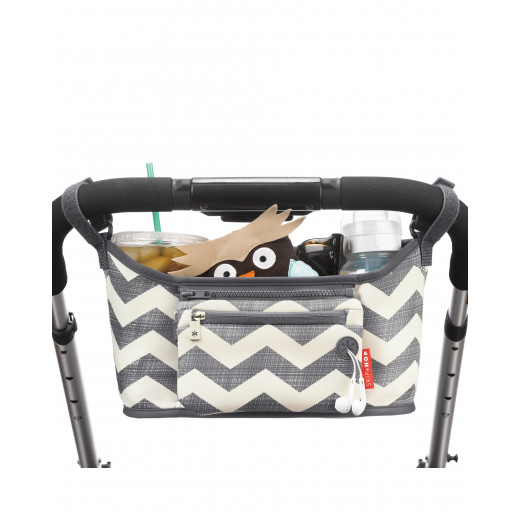 Skip Hop Universal Stroller Organizer: Insulated Beverage and Essentials Stroller Caddy, Chevron