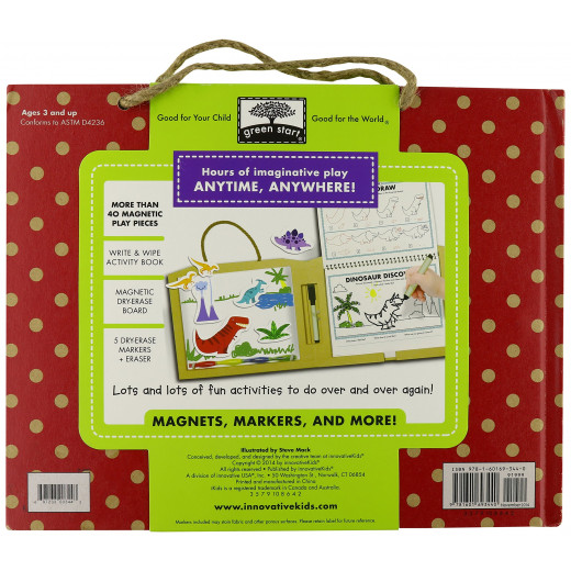 Green Start Play, Draw, Create Dinosaurs Reusable Drawing & Magnet Kit