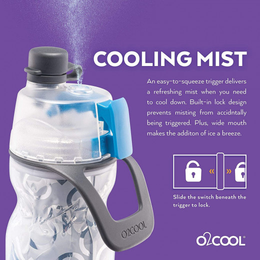 O2COOl Elite Mist ‘N Sip® – Tie Dye Ombre Raspberry, 590 ml