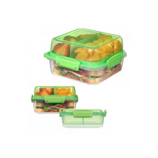 Sistema To Go Rectangle Lunch Stack Box, 1.24L - Pink