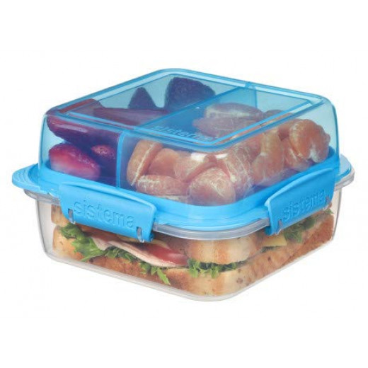 Sistema To Go Rectangle Lunch Stack Box, 1.24L - Blue