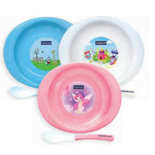 Optimal Solid Body Feeding Plate With  Soft Spoon