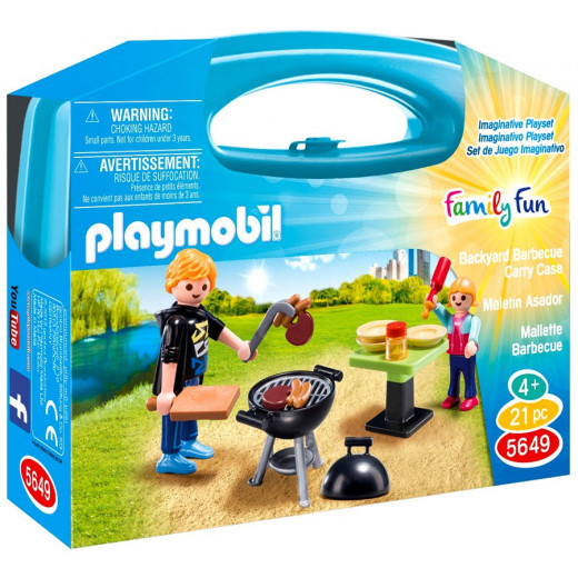 Playmobil Backyard Barbecue Small 21 Pcs Carry Case