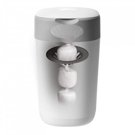 Tommee Tippee Twist and Click Advanced Nappy Disposal Sangenic Tec Bin, White