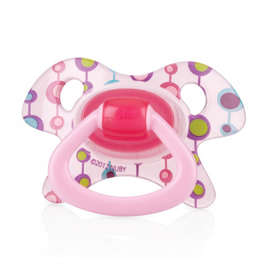 Nuby Pacifier Orthodontic, 0-6 Months, Pink Color