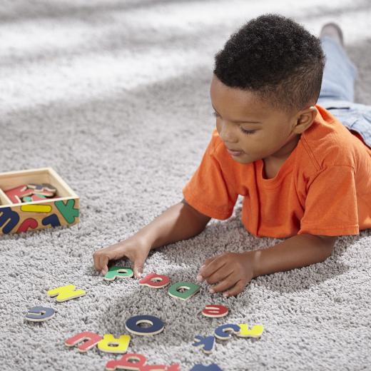 Melissa & Doug Wooden Letter Alphabet Magnets