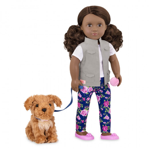 Our Generation, Malia, 18-inch Doll & Pet Set