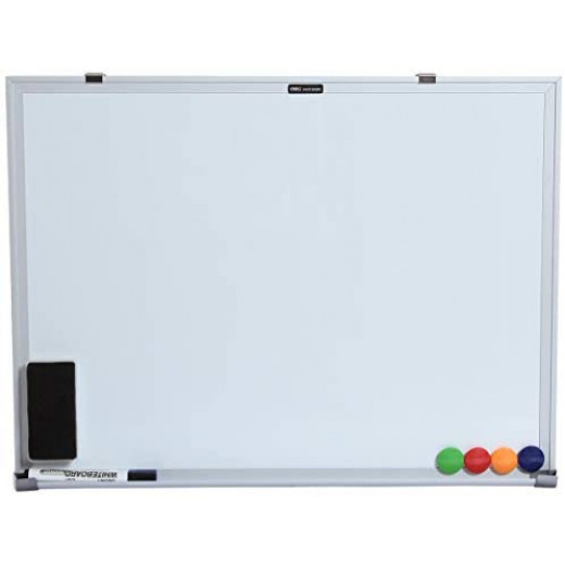 Deli White board 90 X 120 cm  + 1 Free Eraser +1 Whiteboard pen