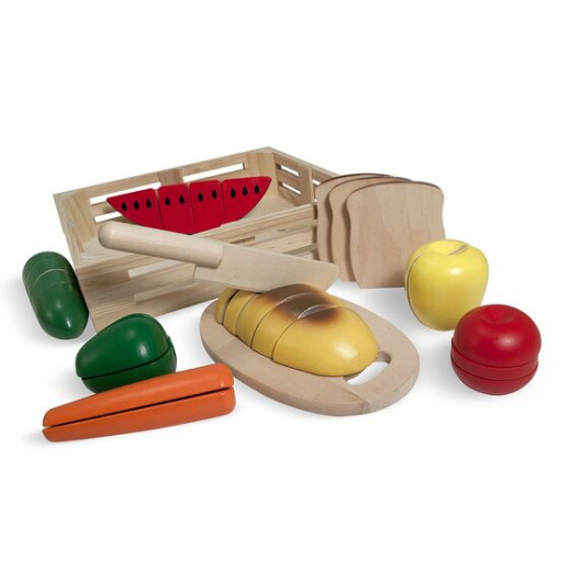 Melissa & Doug Cutting Food - Wooden Play Food