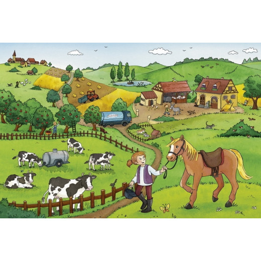 Ravensburger Working on the Farm 2x12 Puzzle