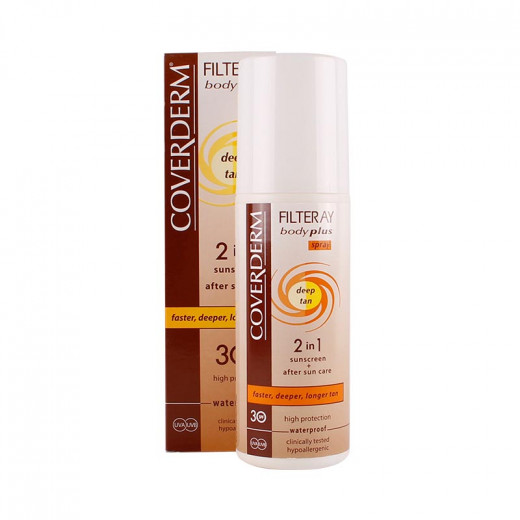 Coverderm Filteray Body Plus Milk SPF 50 Very High Protection, Waterproof, 100Ml