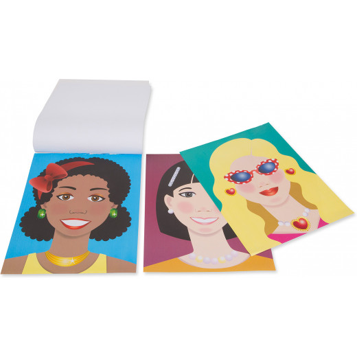 Melissa & Doug Fashion Faces Make A Face Sticker Pad