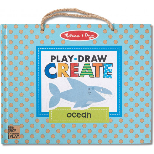 Melissa & Doug Play, Draw, Create Reusable Drawing & Magnet Kit - Ocean