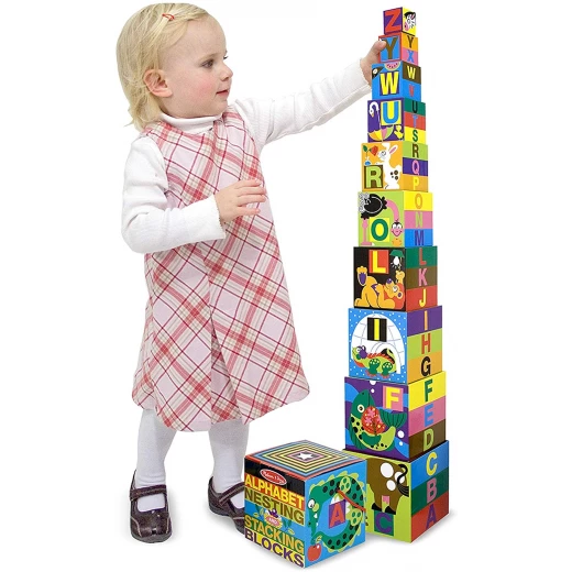 Melissa & Doug Alphabet Nesting and Stacking Blocks