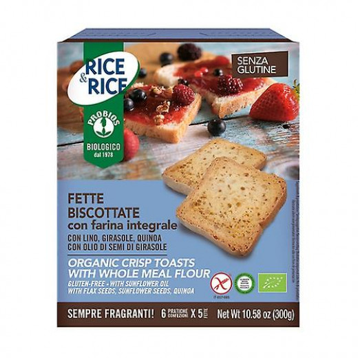 Probios  Rice & Rice Rusks with wholemeal flour