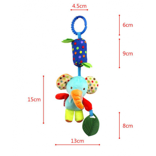 Baby Wind Chime Clip on Toy for Stroller Crib Playmate, Dog