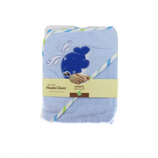 Hooded Towel, Blue Whale